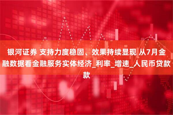 银河证券 支持力度稳固、效果持续显现 从7月金融数据看金融服务实体经济_利率_增速_人民币贷款